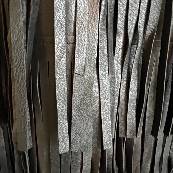 Trouvé Black Faux-Leather Fringe Jacket - Picture 3 of 10